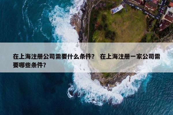 在上海注册公司需要什么条件？ 在上海注册一家公司需要哪些条件？