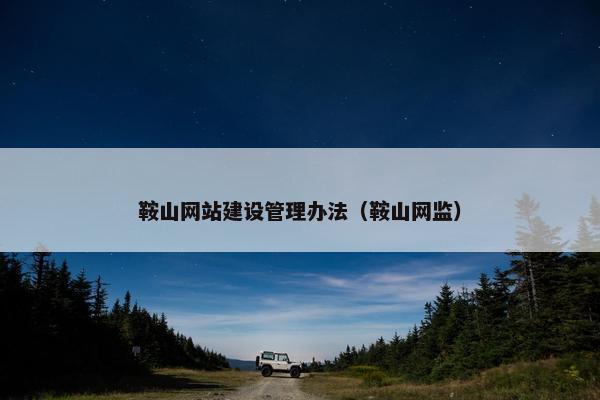 鞍山网站建设管理办法（鞍山网监）