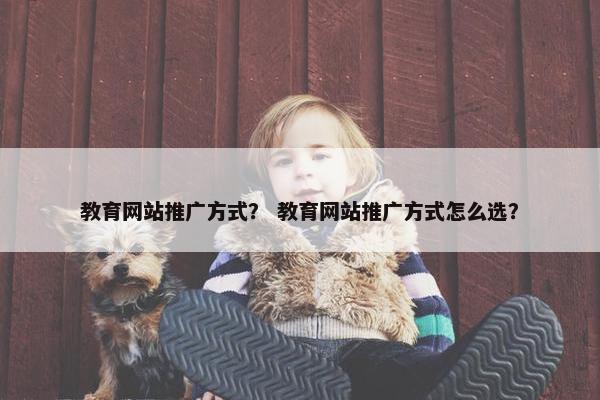 教育网站推广方式？ 教育网站推广方式怎么选？