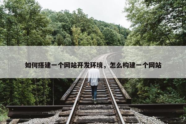 如何搭建一个网站开发环境，怎么构建一个网站