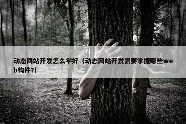 动态网站开发怎么学好（动态网站开发需要掌握哪些web构件?）
