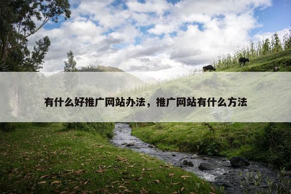 有什么好推广网站办法，推广网站有什么方法