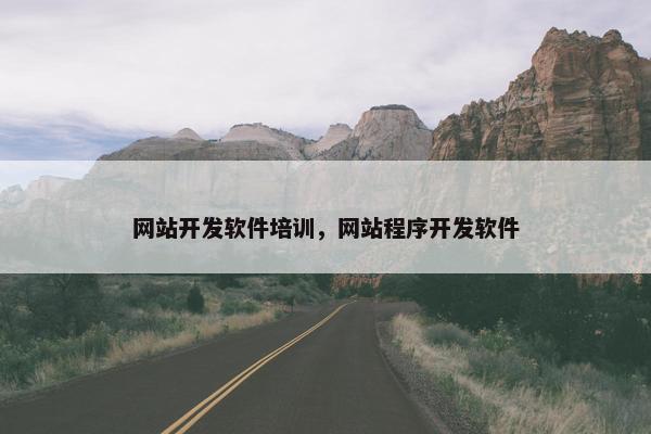 网站开发软件培训，网站程序开发软件
