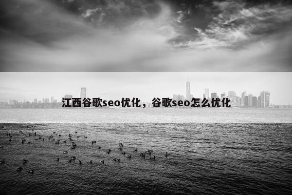 江西谷歌seo优化，谷歌seo怎么优化