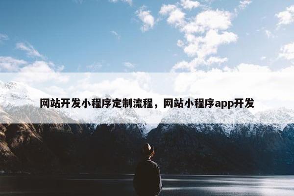 网站开发小程序定制流程，网站小程序app开发