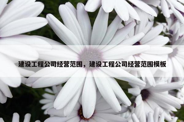 建设工程公司经营范围，建设工程公司经营范围模板