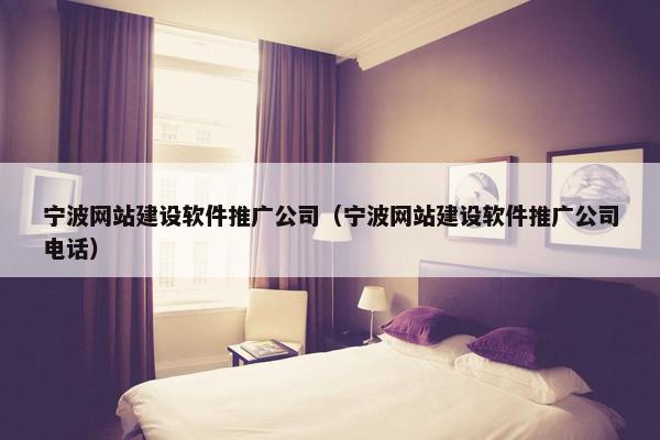 宁波网站建设软件推广公司（宁波网站建设软件推广公司电话）