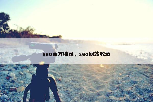 seo百万收录，seo网站收录