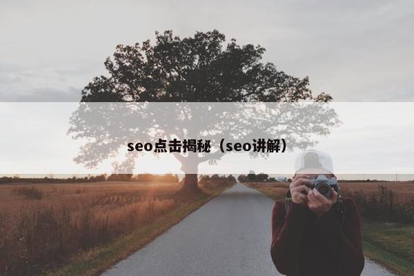 seo点击揭秘（seo讲解）