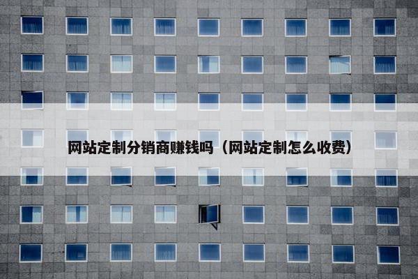 网站定制分销商赚钱吗（网站定制怎么收费）