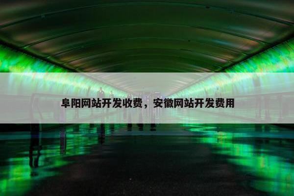 阜阳网站开发收费，安徽网站开发费用
