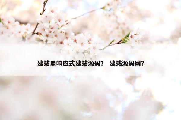 建站星响应式建站源码？ 建站源码网？