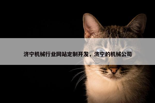 济宁机械行业网站定制开发，济宁的机械公司