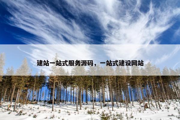 建站一站式服务源码，一站式建设网站