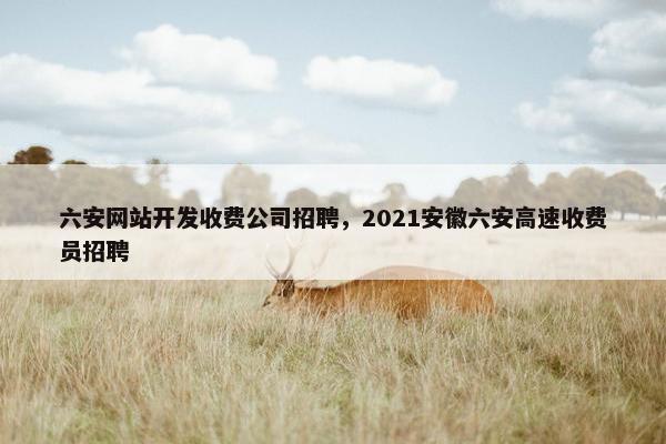 六安网站开发收费公司招聘，2021安徽六安高速收费员招聘