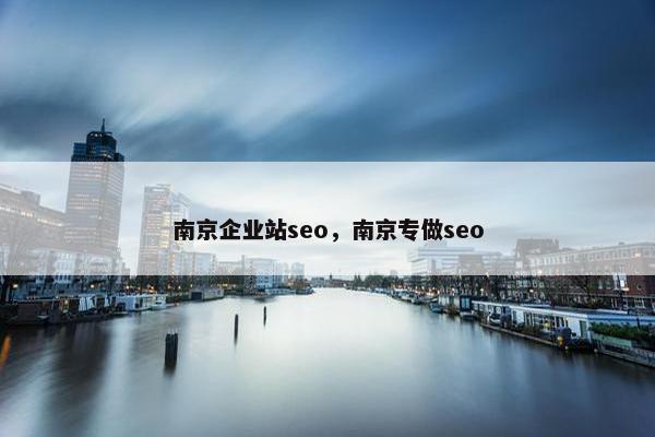 南京企业站seo，南京专做seo