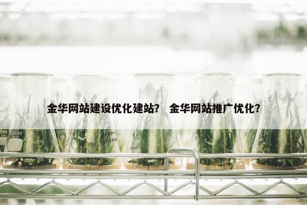 金华网站建设优化建站？ 金华网站推广优化？