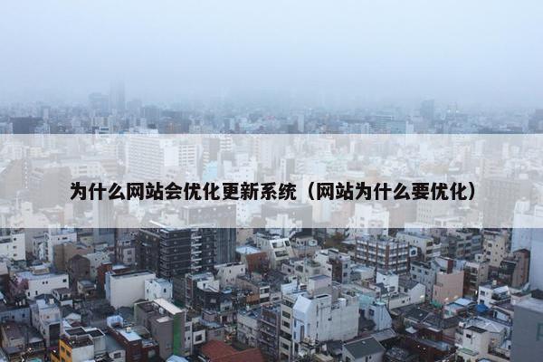 为什么网站会优化更新系统（网站为什么要优化）