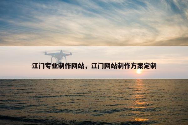 江门专业制作网站，江门网站制作方案定制