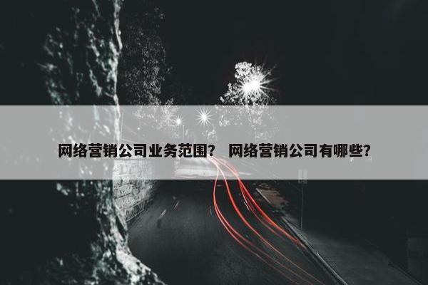 网络营销公司业务范围？ 网络营销公司有哪些？