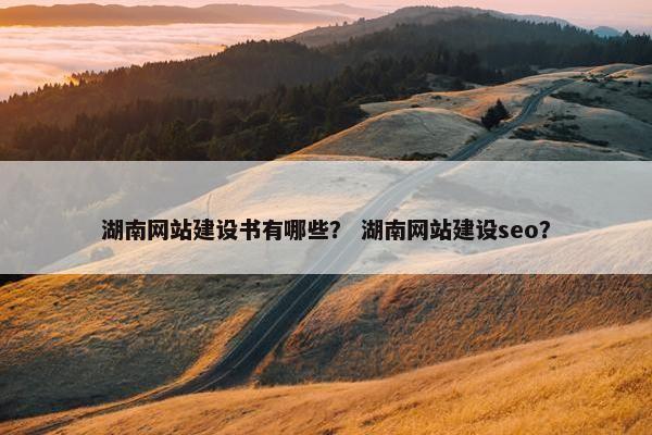 湖南网站建设书有哪些？ 湖南网站建设seo？