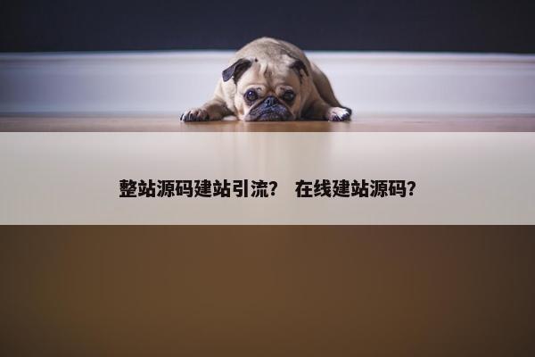 整站源码建站引流？ 在线建站源码？