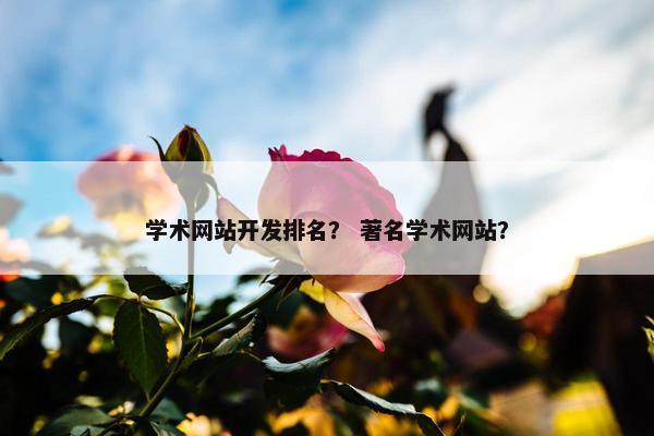 学术网站开发排名？ 著名学术网站？