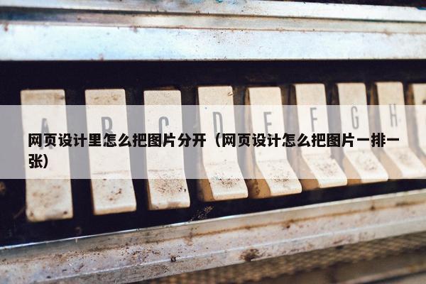 网页设计里怎么把图片分开（网页设计怎么把图片一排一张）