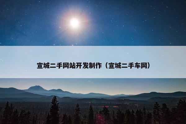 宣城二手网站开发制作（宣城二手车网）