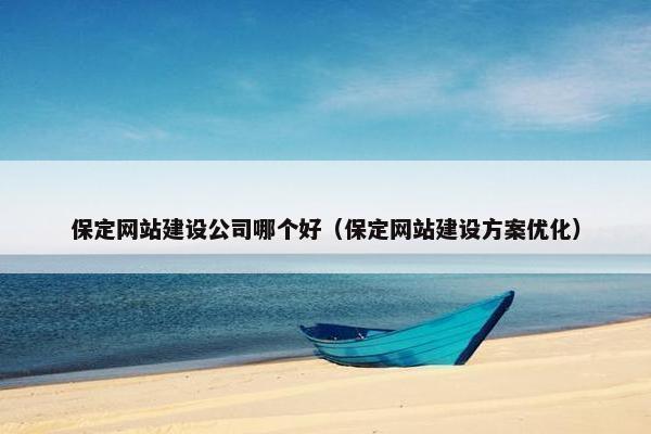 保定网站建设公司哪个好（保定网站建设方案优化）