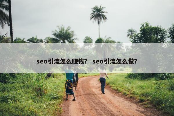 seo引流怎么赚钱？ seo引流怎么做？