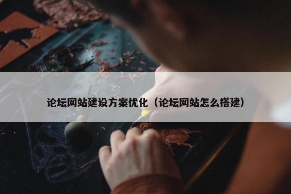 论坛网站建设方案优化（论坛网站怎么搭建）