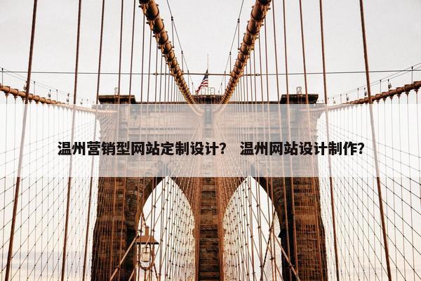 温州营销型网站定制设计？ 温州网站设计制作？