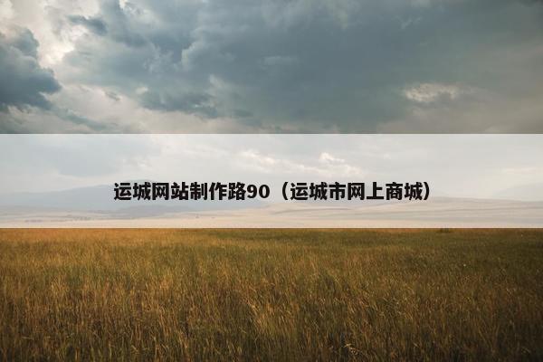 运城网站制作路90（运城市网上商城）