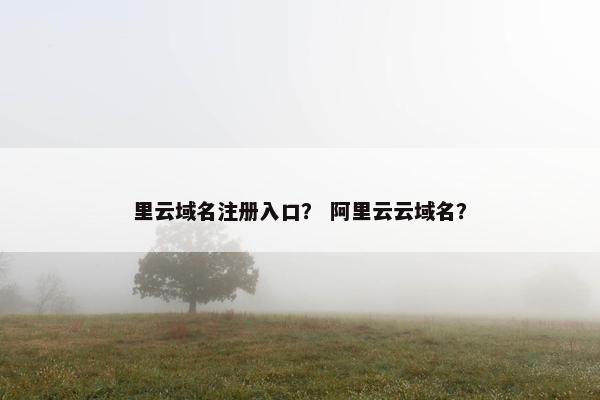 里云域名注册入口？ 阿里云云域名？