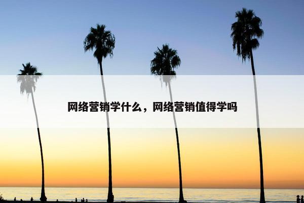 网络营销学什么，网络营销值得学吗