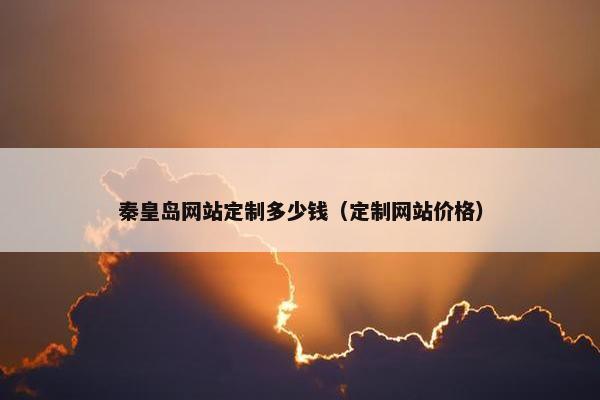 秦皇岛网站定制多少钱（定制网站价格）