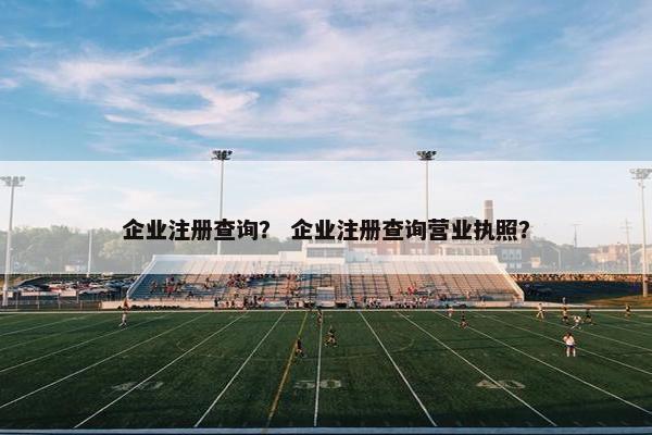 企业注册查询？ 企业注册查询营业执照？