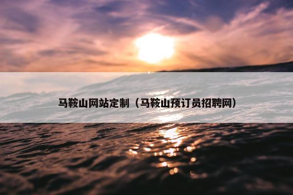 马鞍山网站定制（马鞍山预订员招聘网）