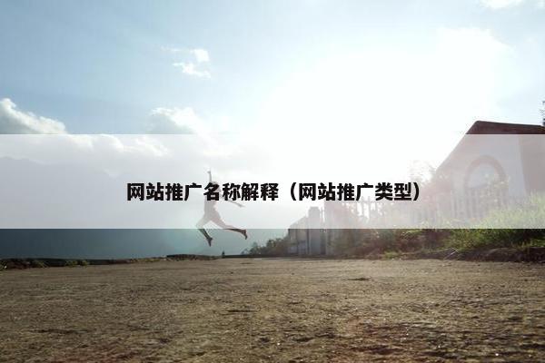 网站推广名称解释（网站推广类型）