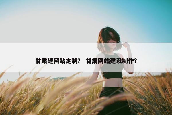 甘肃建网站定制？ 甘肃网站建设制作？