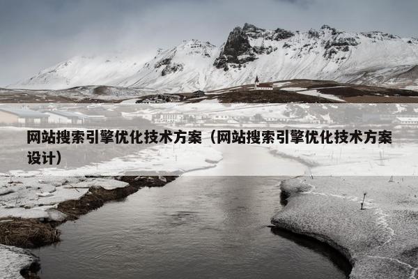 网站搜索引擎优化技术方案（网站搜索引擎优化技术方案设计）