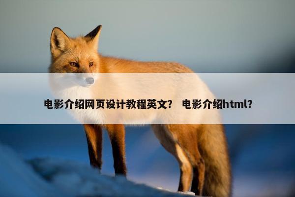 电影介绍网页设计教程英文？ 电影介绍html？