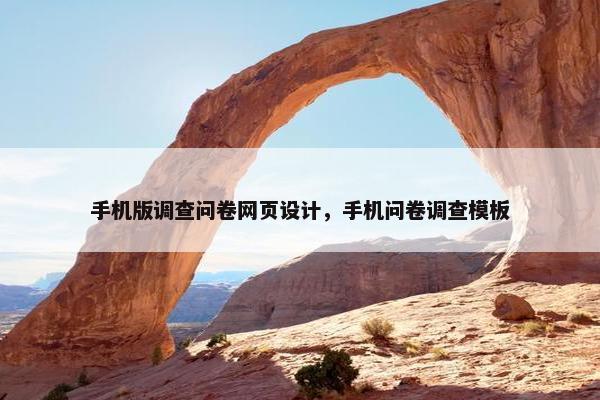 手机版调查问卷网页设计，手机问卷调查模板