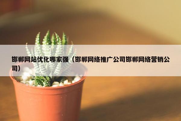 邯郸网站优化哪家强（邯郸网络推广公司邯郸网络营销公司）
