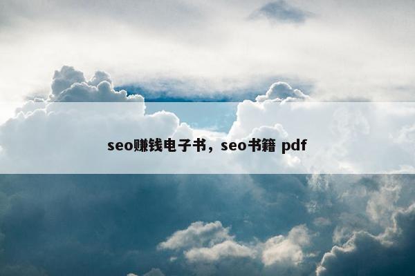 seo赚钱电子书，seo书籍 pdf
