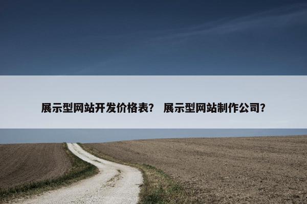 展示型网站开发价格表？ 展示型网站制作公司？