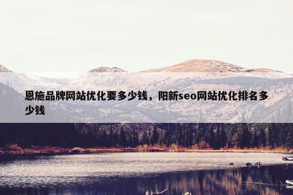 恩施品牌网站优化要多少钱，阳新seo网站优化排名多少钱