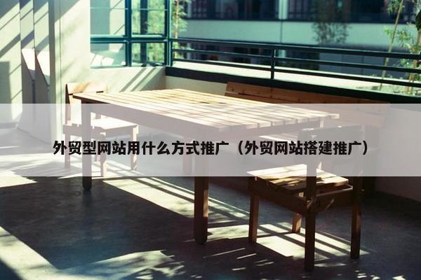外贸型网站用什么方式推广（外贸网站搭建推广）