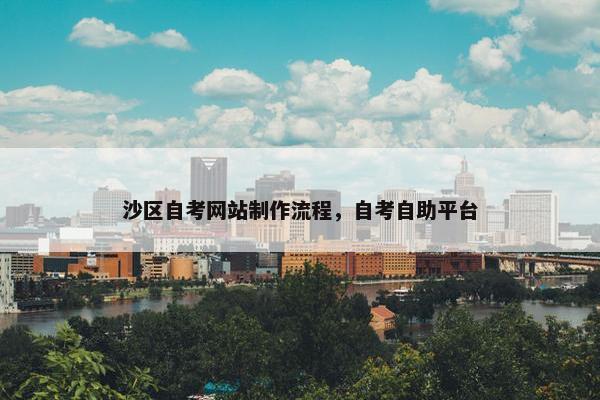 沙区自考网站制作流程，自考自助平台